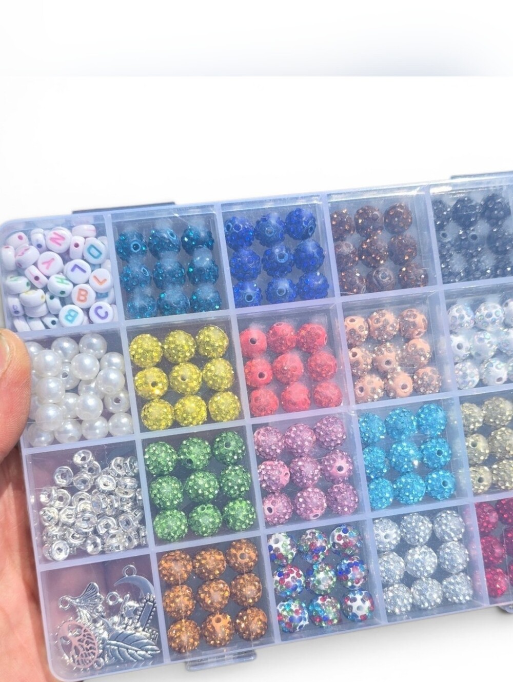 NWT Assorted Sparkle Bead Kit — Multicolor Craft Set Box Of Beads